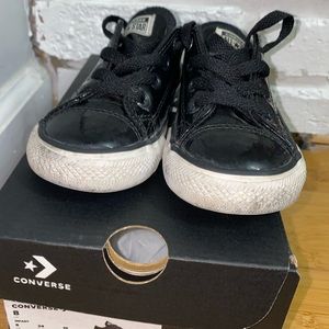 Converse Chuck Taylor Toddler Sz 8 Black Patent